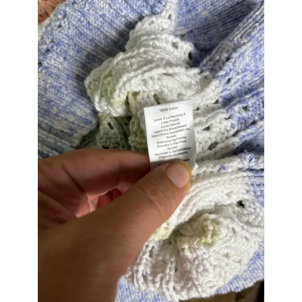 Talbots pastel striped light sweater size medium - Picture 6 of 9